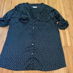 Calvin Klein Navy Silk Shirt